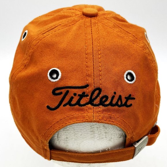 Vtg New Era Orange Titleist Golf Embroidered Logo One Size Adjustable Hat Cap - Picture 4 of 9